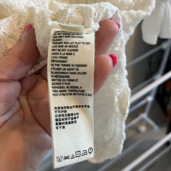 Free People creamy romantic blouse includes puff sleeves and tons of personality - Picture 6 of 6